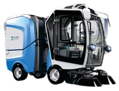 Electric cleaning vehicle